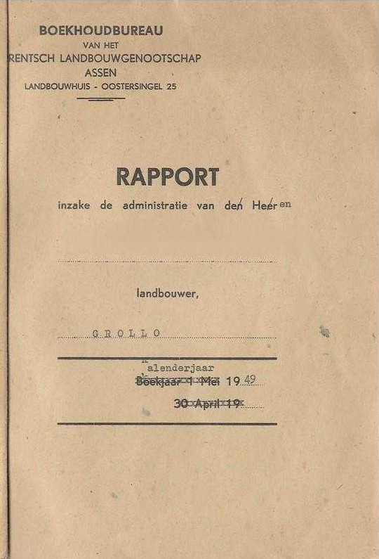 1949 Rapport DLG Boekjaar