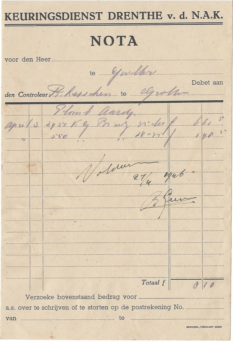 19460427 Nota Keuringsdienst NAK NN