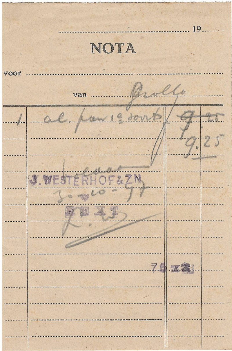 19471030 Nota Westerhof Eext NN