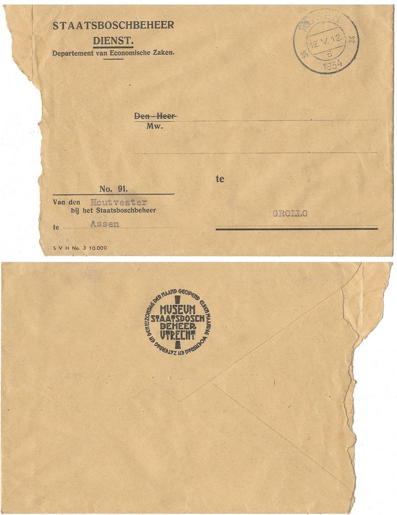 1934 Envelop Staatsbosbeheer NN