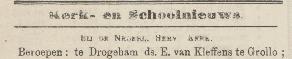 18780726 krant PDAC kerk Kleffens vertrekt