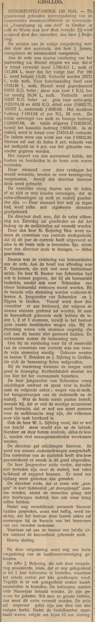 19290531 krant PDAC zuivel alv reinders controle comm