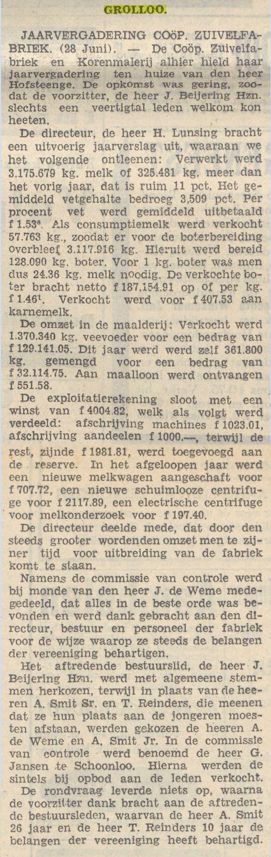 19400628 krant PDAC jaarverg.zuivelfabriek
