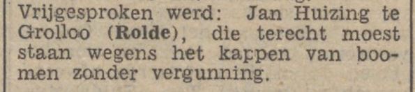 19430127 krant Drentsch dagblad houtkap