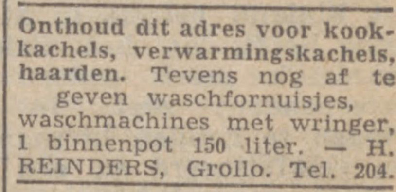 19431103 krant Drentsch dagblad H Reinders div kachels
