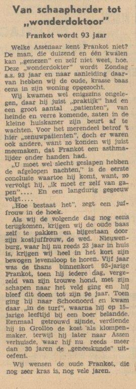 19470815 krant PDAC wonderdokter Frankot