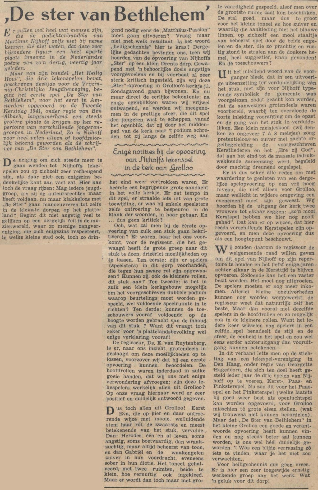 19551224 krant PDAC kerk SterVanBethlehem