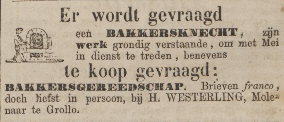 18680225 krant PDAC molen knecht gereedschap Westerling