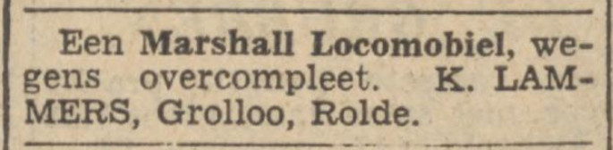 19360219 krant NvhN locomobiel wegens overcompleet Lammers
